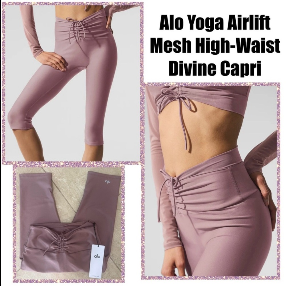Alo Yoga Airlift Mesh High-Waist Divine Capri - Picture 2 of 12